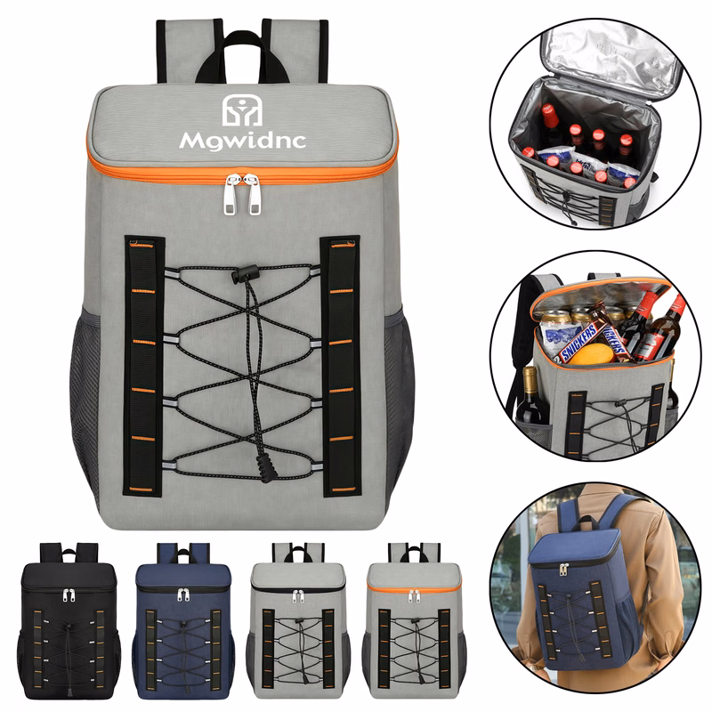 Large Capacity Camping Picnic Cooler Backpack, New Double Layer Insulated Outdoor Backpack with Mult