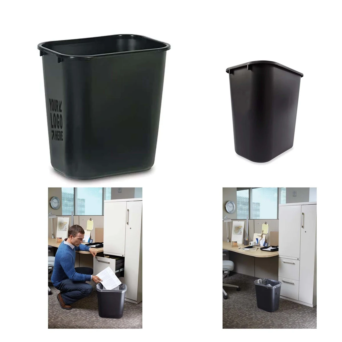 Office Plastic Trash Can 1