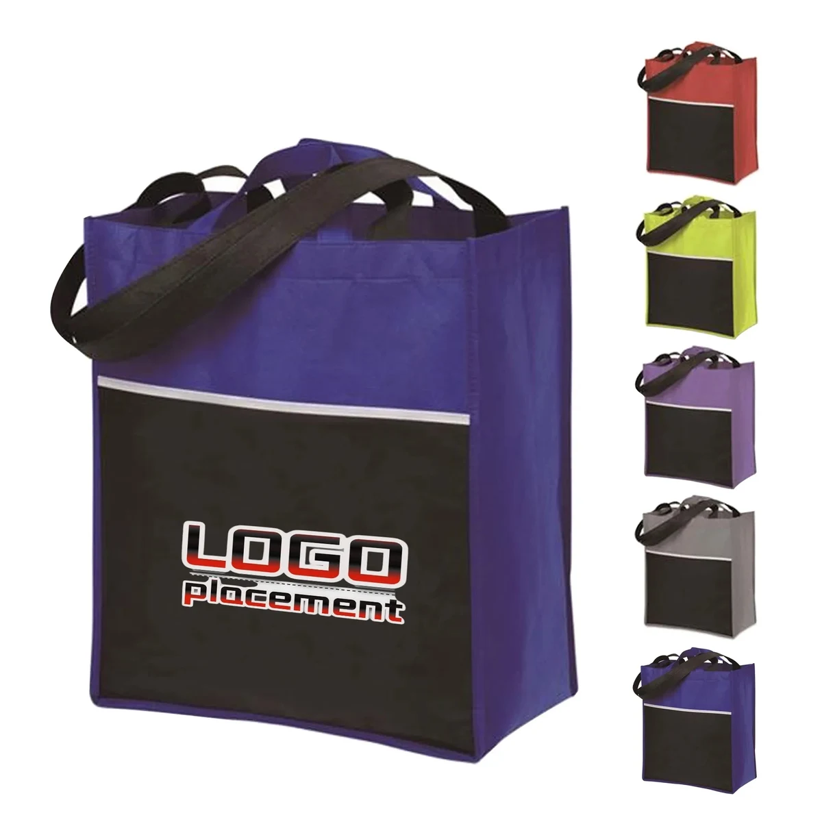 Grocery Tote Bag W/Front Pocket 1
