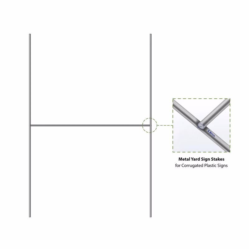 10"x15" H-Stake Hardware for Yard Signs