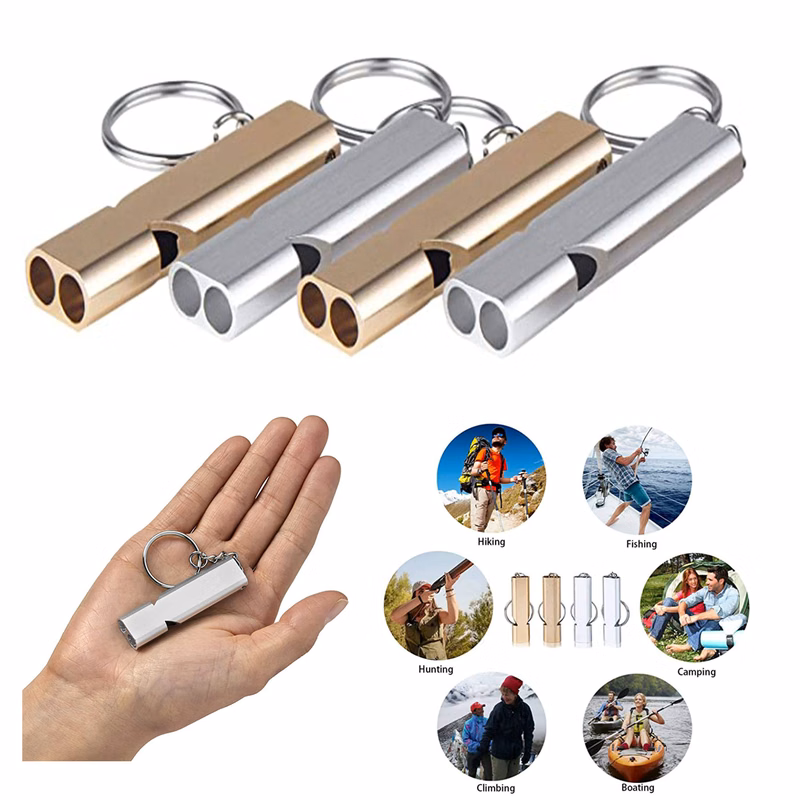 Metal Dual Frequency Survival Whistle