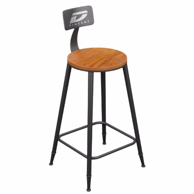 Tall Bar Stool w/ Backrest