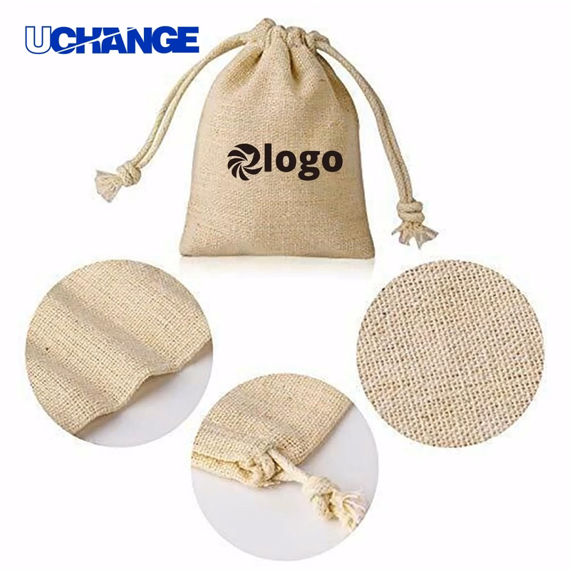 Linen Drawstring Gift Bag Pouch