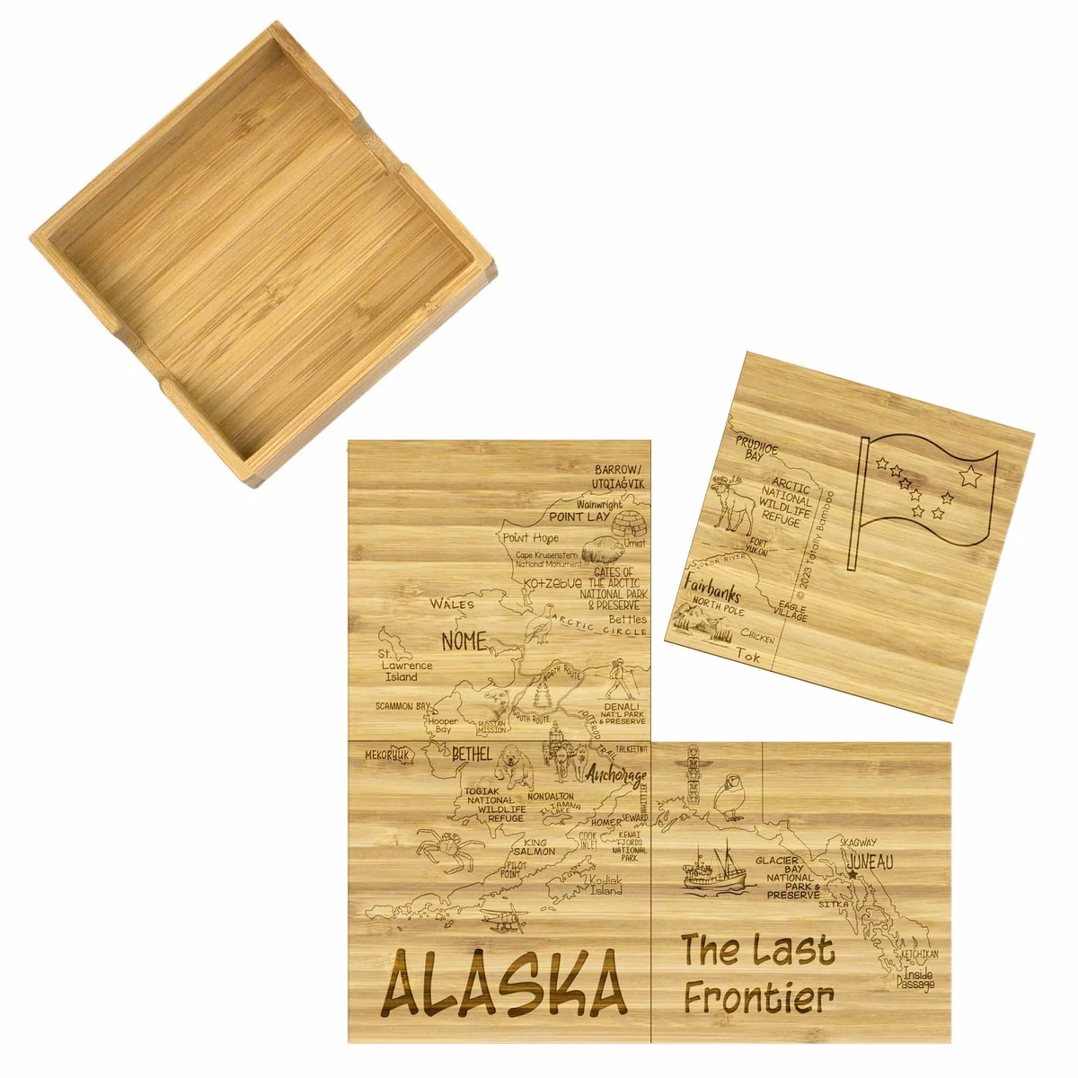 Alaska Puzzle Coaster Set 1