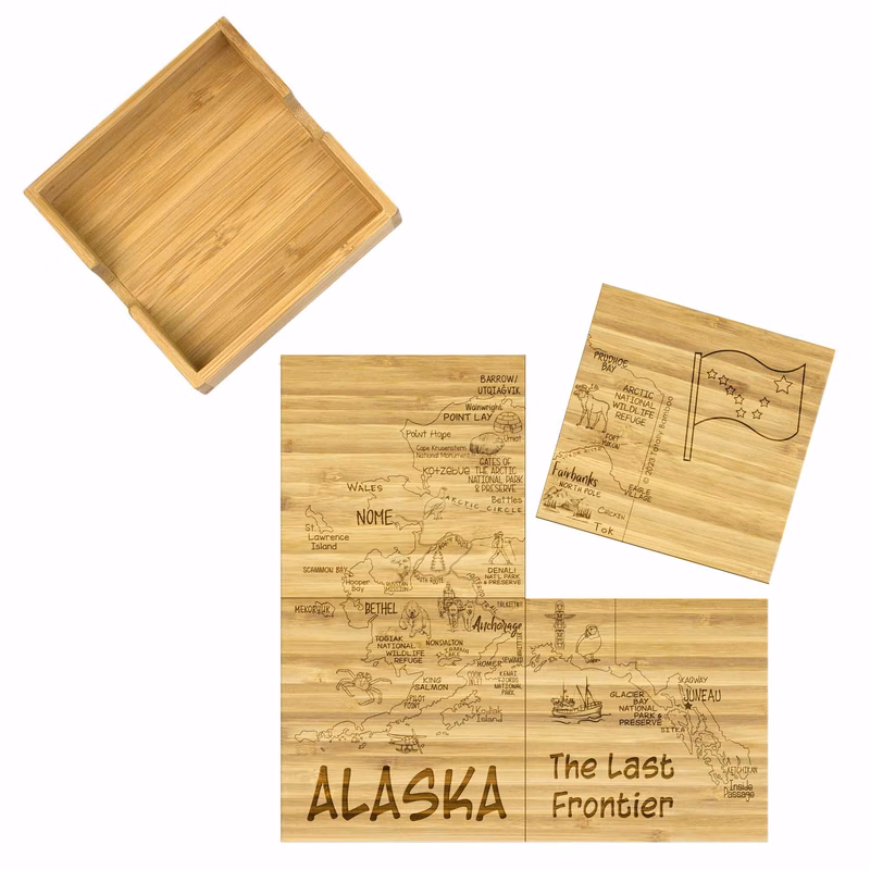 Alaska Puzzle Coaster Set