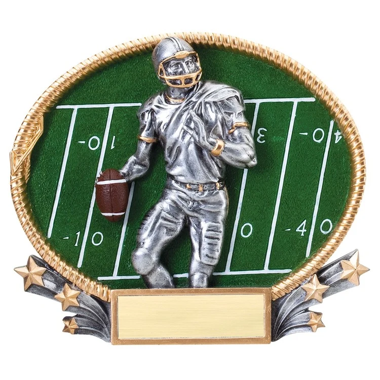 Large Football 3D Oval Resin Awards 1