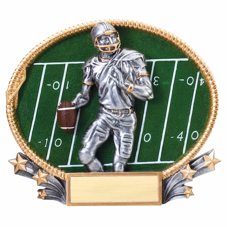 Large Football 3D Oval Resin Awards