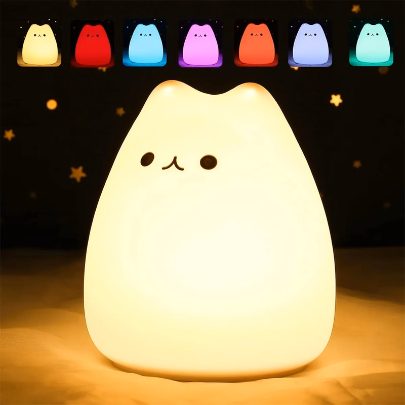 Cute Cat Lamp Night Light for Kids Birthday Gifts