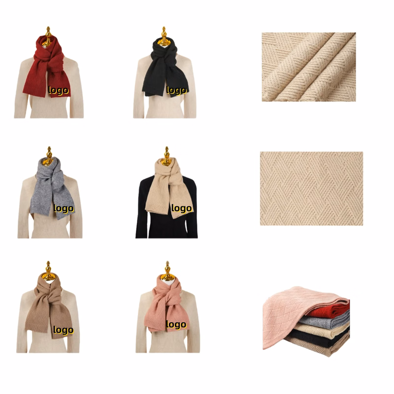 Classic Solid Color Knit Scarf
