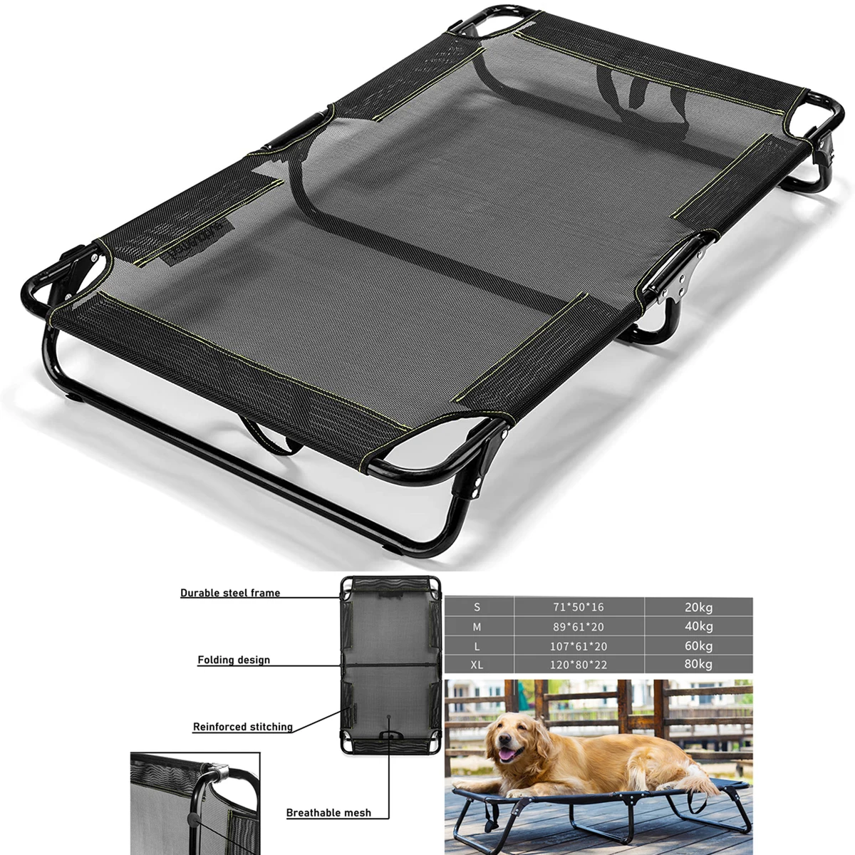 Folding Elevated Pet Bed 1