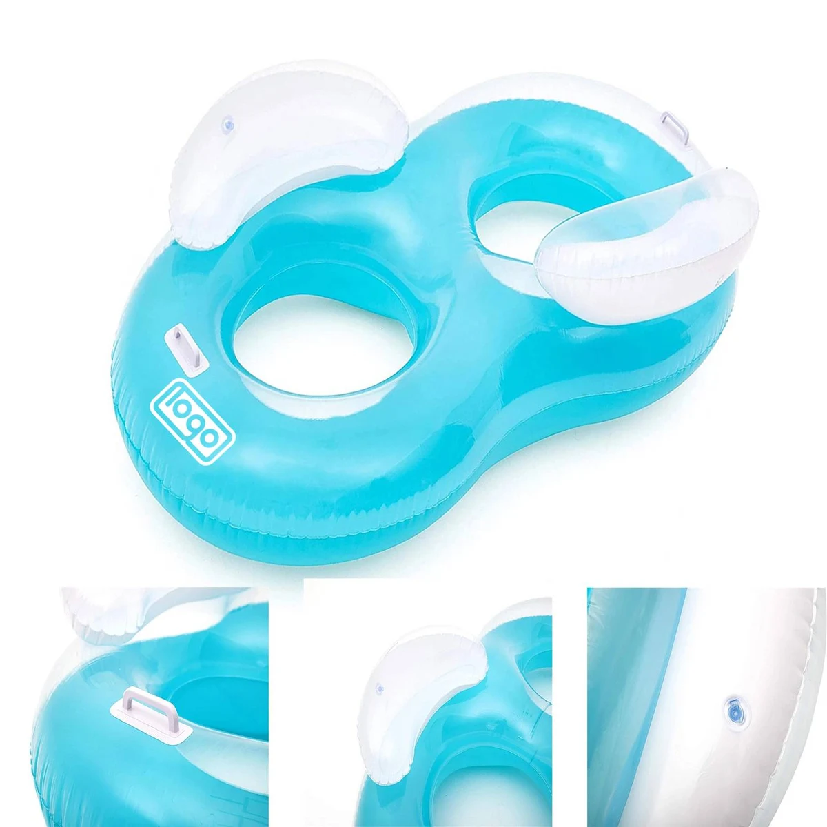 Inflatable Double Ring Pool Lounger 1