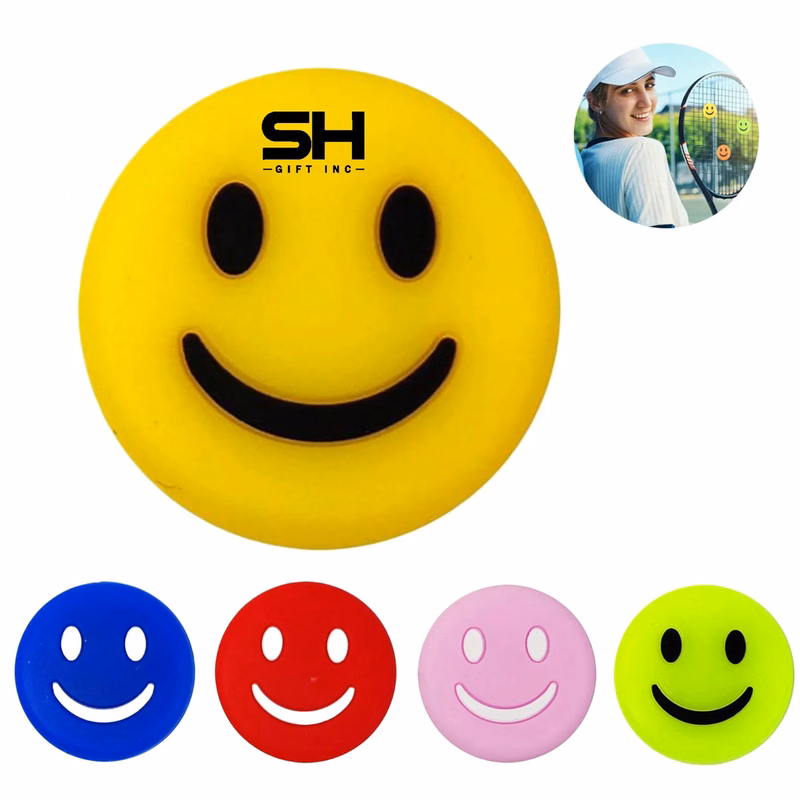 Smile Emoji Tennis Racket Vibration Dampener