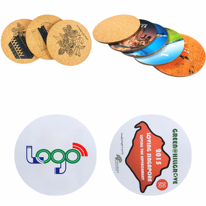 White Cardboard Coasters MOQ 250