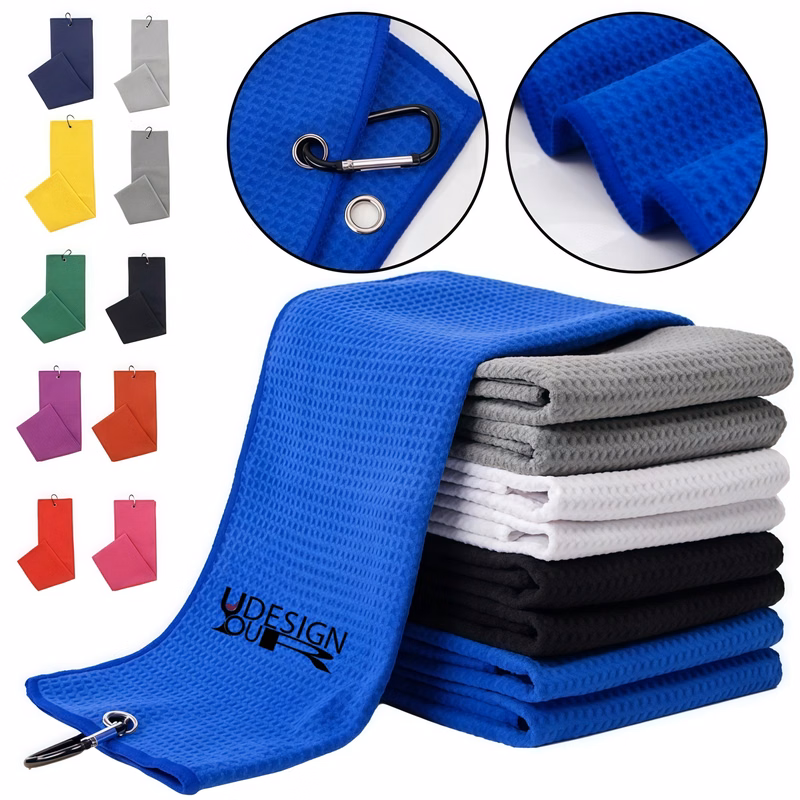Waffle Golf Towel Custom Sport Beach Microfiber Fast Dry
