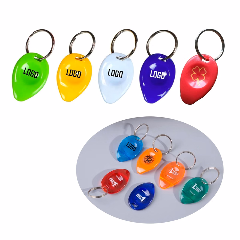 Plastic Tear Drop Shaped Lottery scratcher With Key Chain