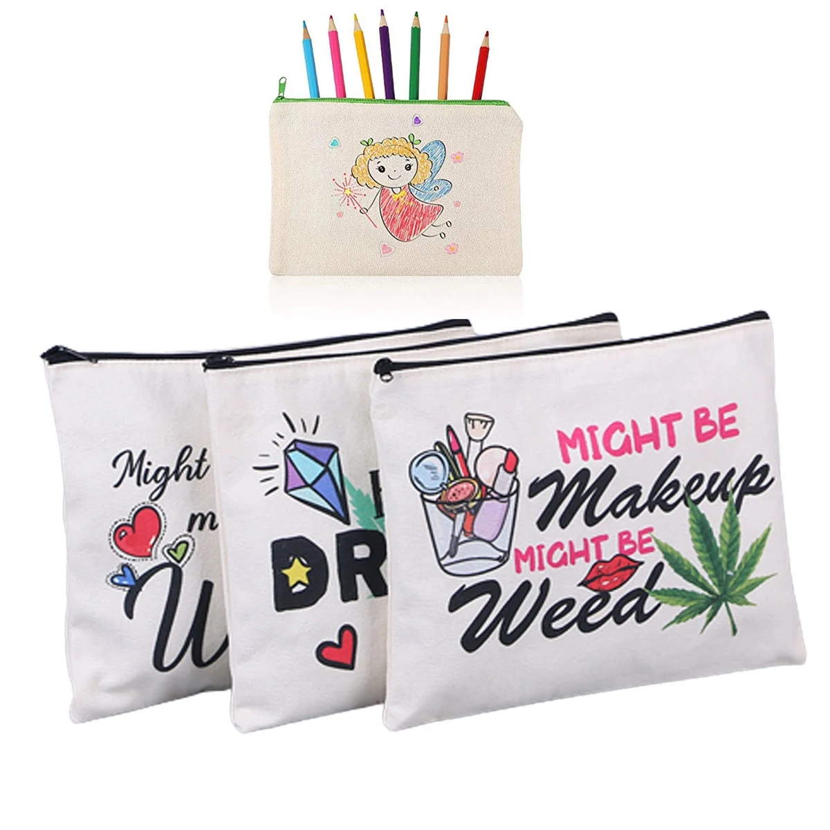 Full Color Canvas Cosmetic Bag 1