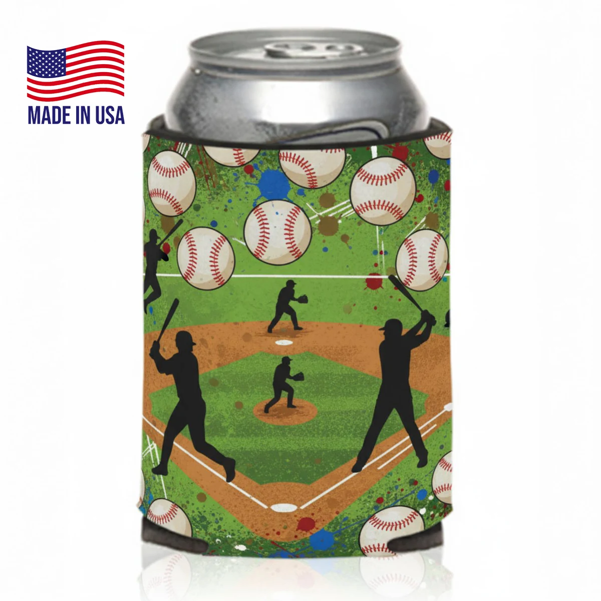 USA Made Sublimation Collapsible Foam Can Cooler 1