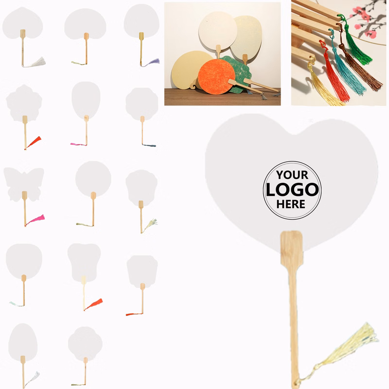 Artistic Lacquer Fan with Blank Canvas
