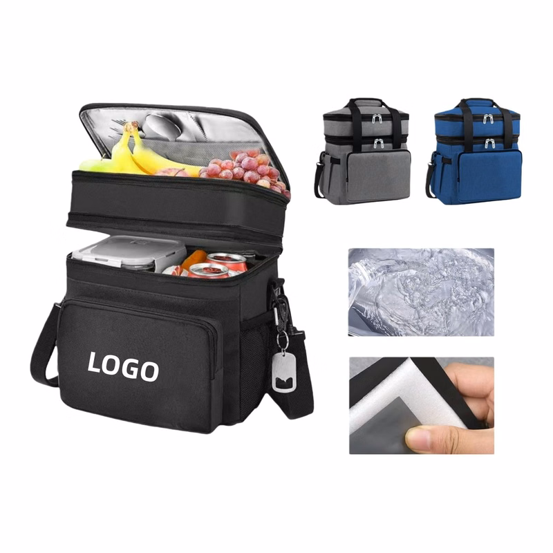 Double Layer Insulated Lunch Bag