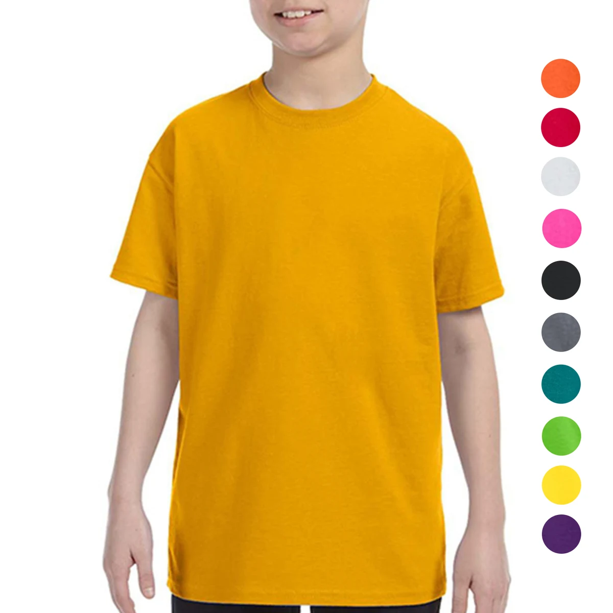 Gildan 5.3 oz 100% Preshrunk Heavy Cotton Youth T-Shirt w/ Custom Logo 1