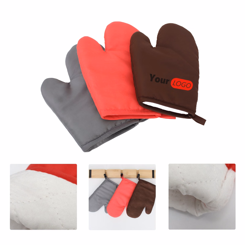 MOQ50 Custom Heat Resistant Oven Gloves With Logo