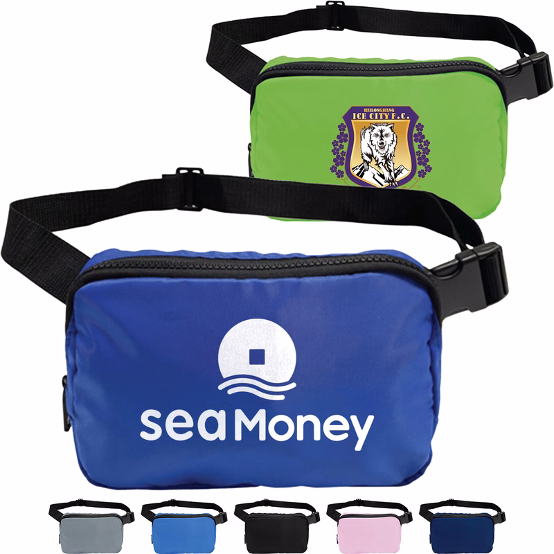 Crossbody Pouch For Travels w/ Adjustable Web Belt