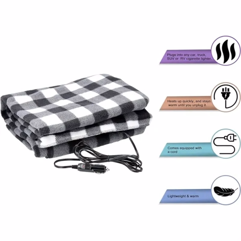 12 Volt Electric Heated Blanket for Car Truck SUV or RV