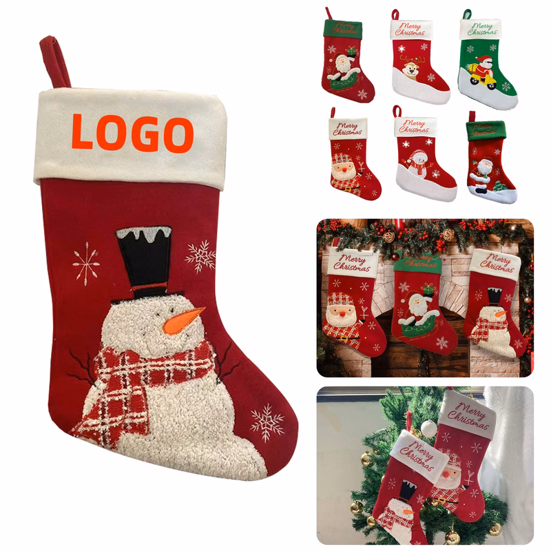 Christmas Stocking Socks Santa Candy Gift Bag