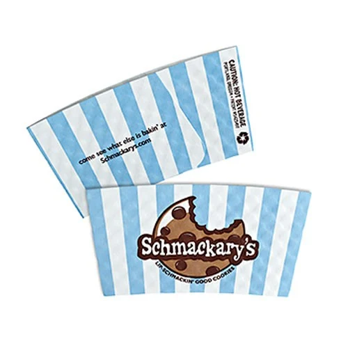Large White Hot Cup Sleeves - Flexographic printed 1