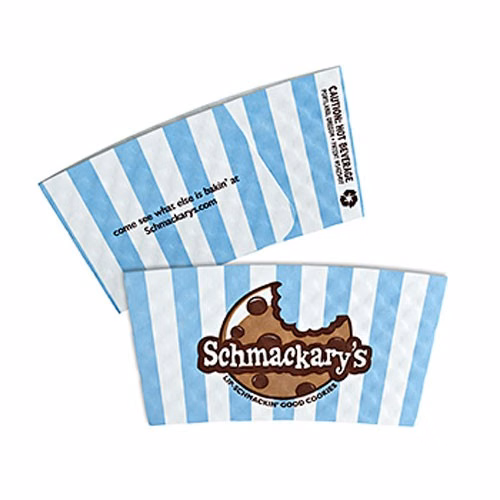 Large White Hot Cup Sleeves - Flexographic printed