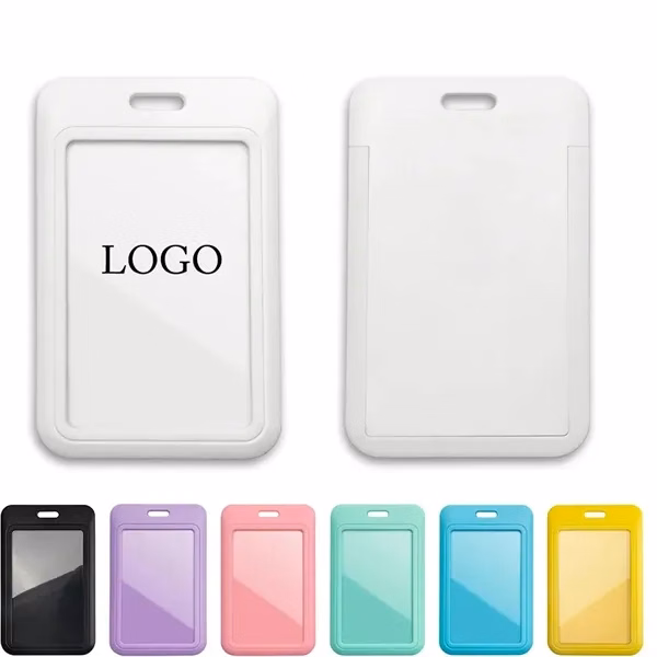 Custom PVC ID Badge Holder with Sliding Cover — Trade Show & Event Promo