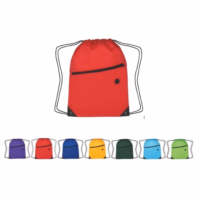 210D Sport Backpack Bag With Zipper With Earbuds Slot
