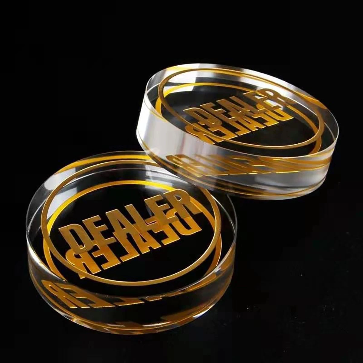 Crystal Dealer Poker Chips 1