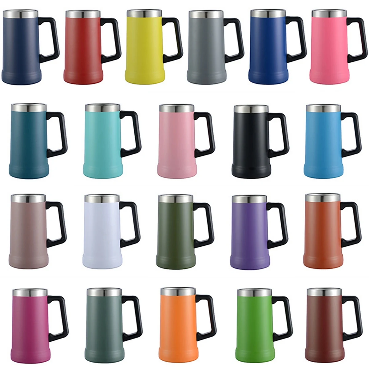 20 Oz Stainless Steel Beer Mug with Handle 1