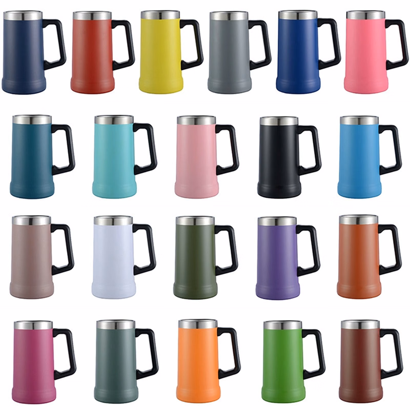 20 Oz Stainless Steel Beer Mug with Handle