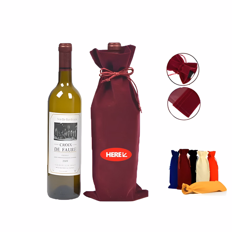 Wine Bottle Velet Bags
