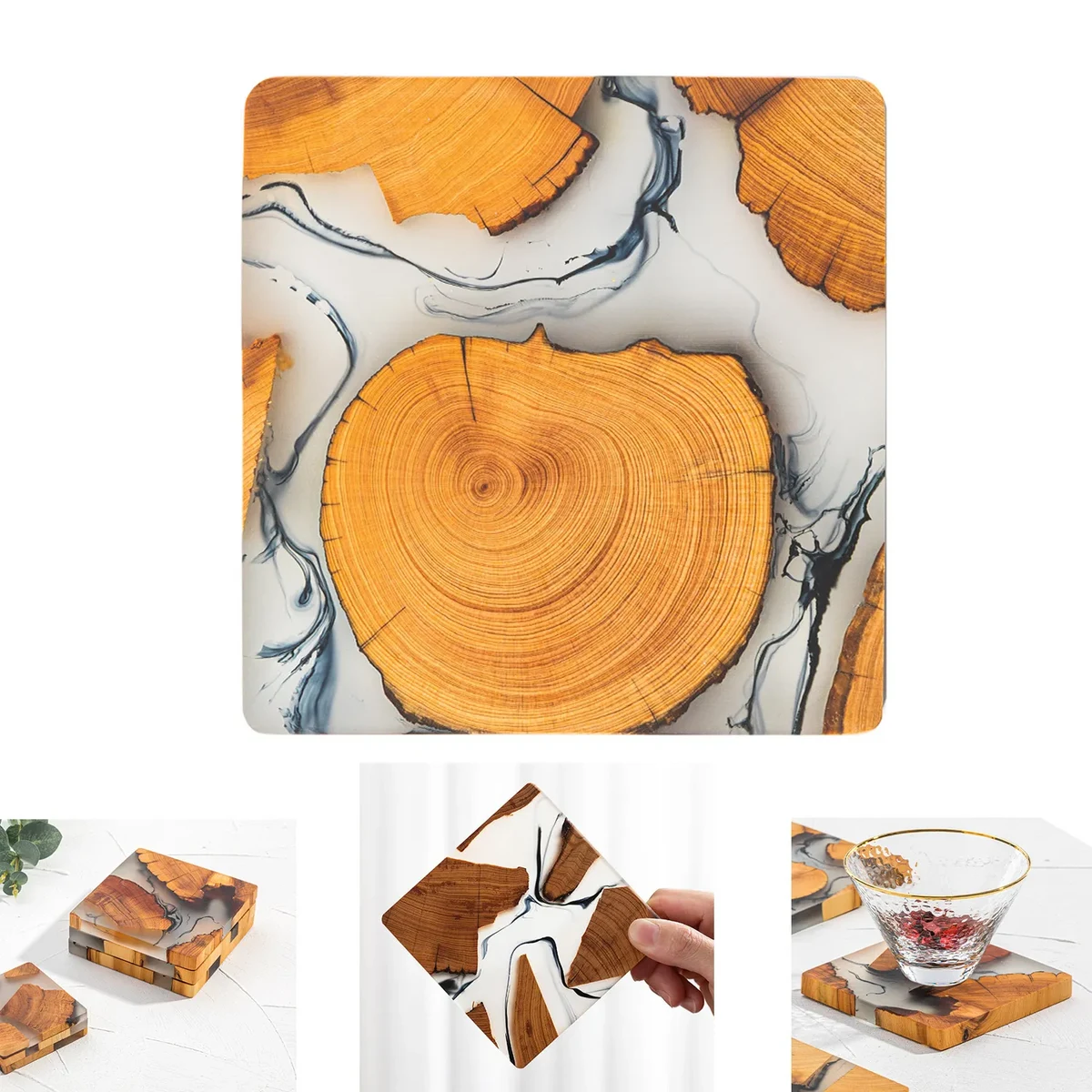 Solid Wooden Coasters(M) 1