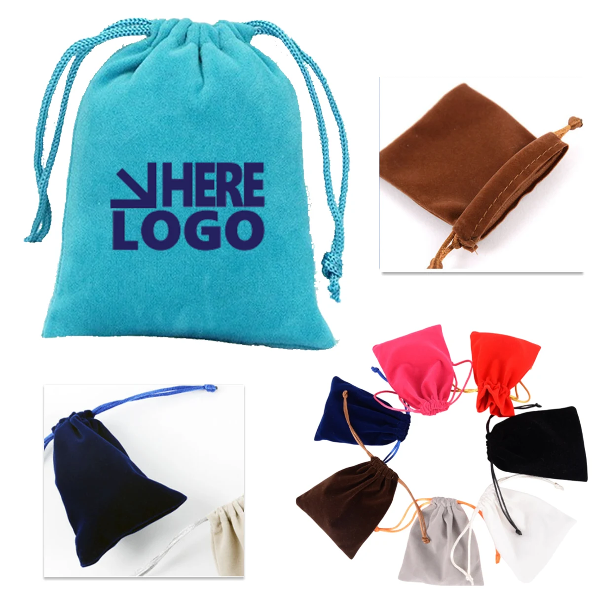 Velvet Jewelry Drawstring Pouch 1