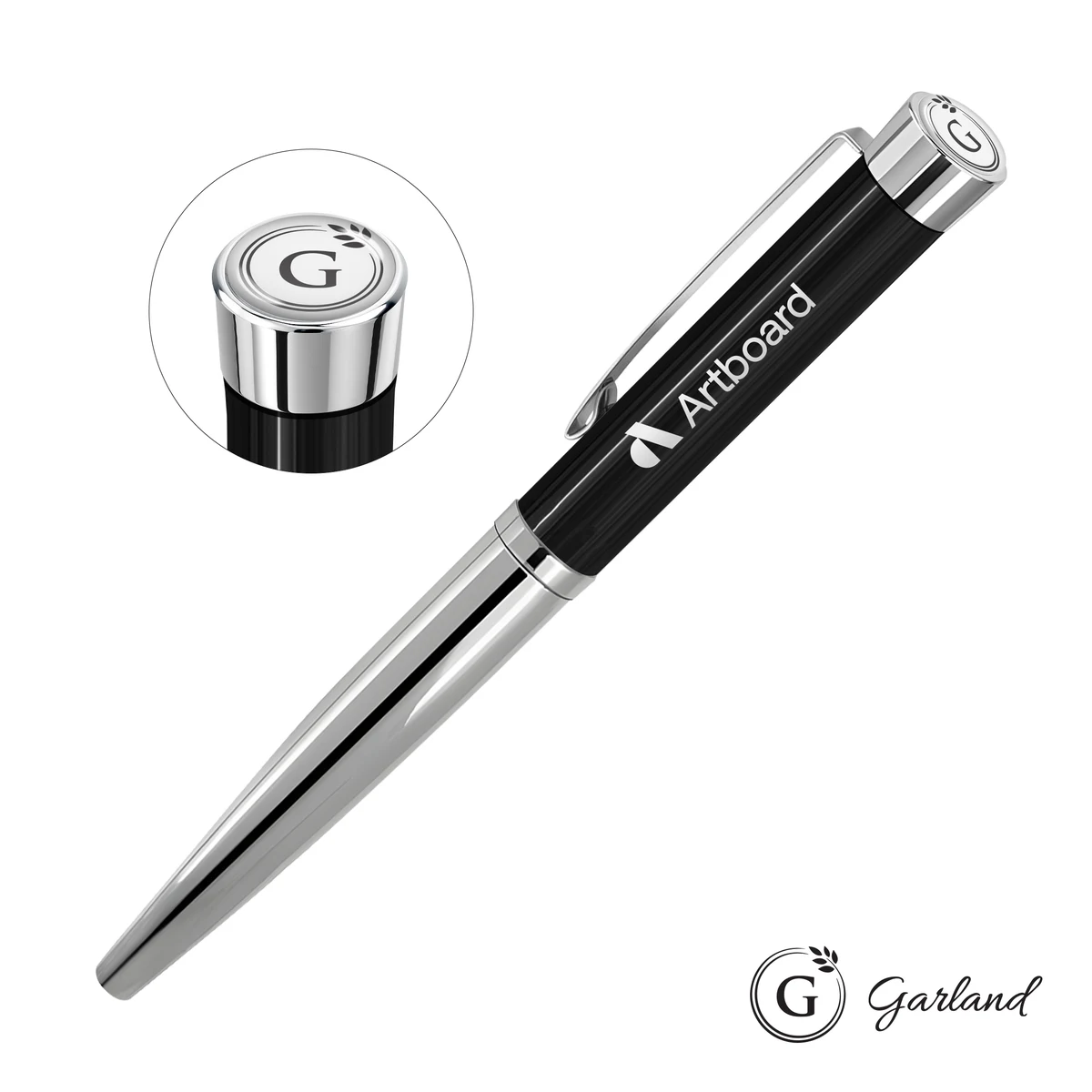 Garland® Executive Monogram Rollerball Pen - Chrome 1