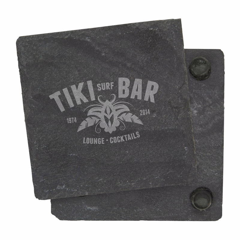 Black Slate Stone Coaster