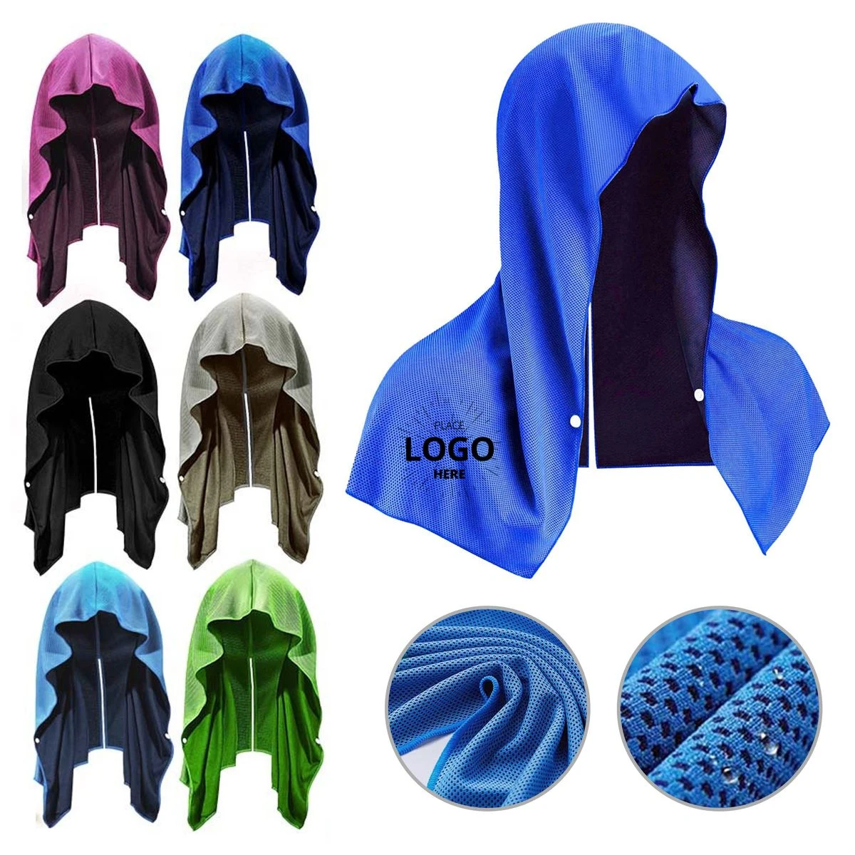 Instant Cooling Hoodie Ice Towels for Neck and Face 1