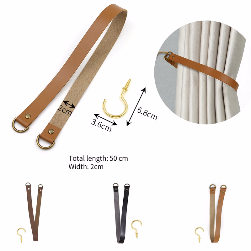 Leather Curtain Tiebacks