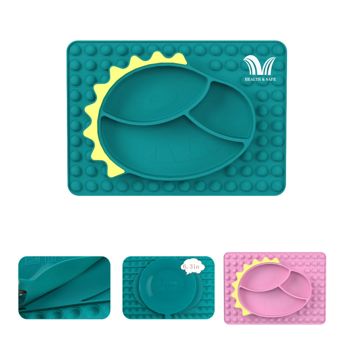 Toddler Plates With Suction Silicone Baby Dish Bpa Free 1