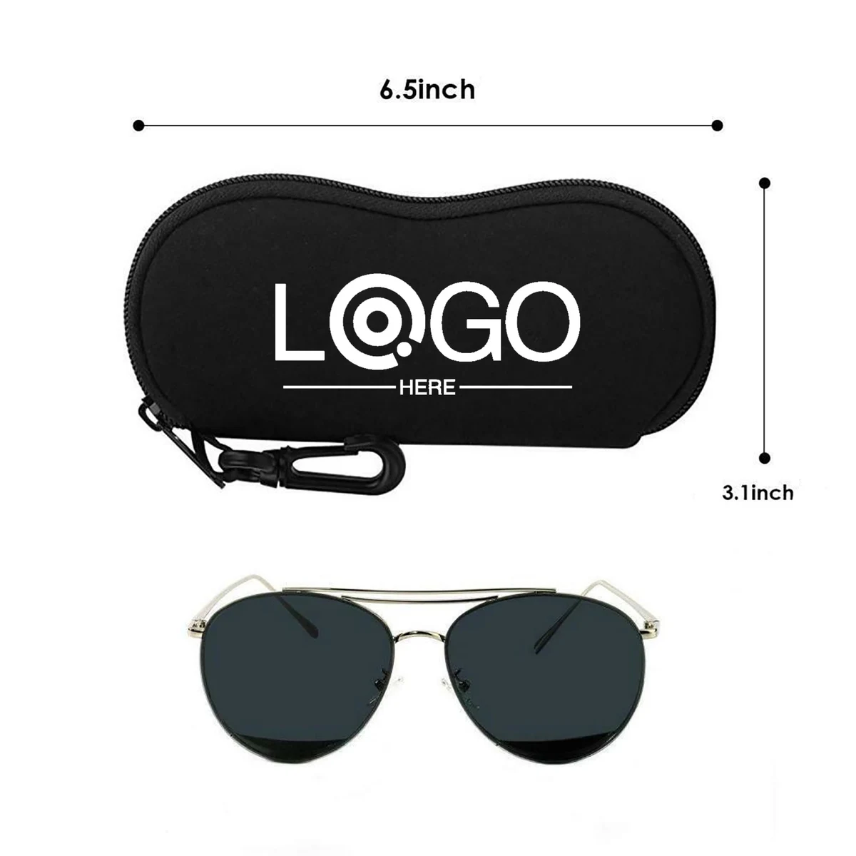 Neoprene Glasses Case with Carabiner 1