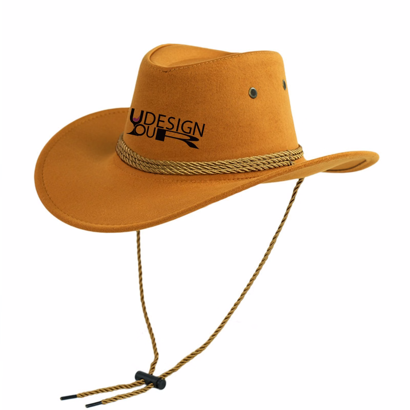 Western Cowboy Hat in Suede Fabric