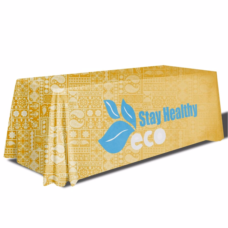 6' Economy Full Color Dye Sublimated Draped Table Cover