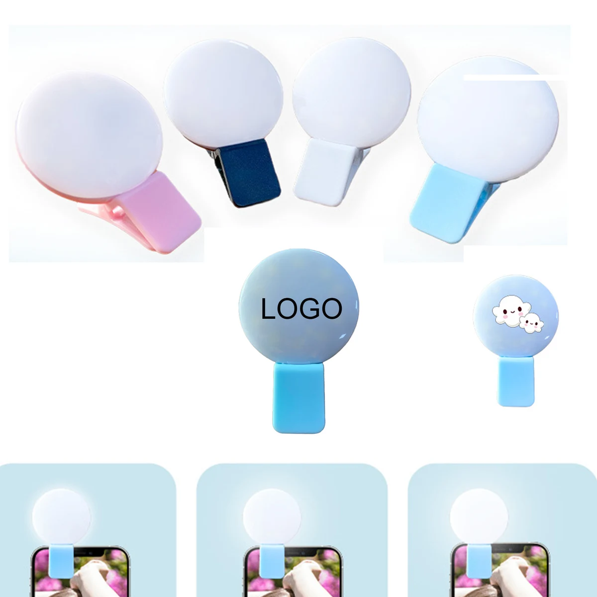 Q-shaped Custom USB Strong Fill Light 1