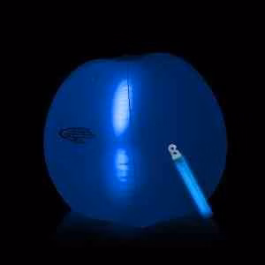 Translucent Blue Beach Ball with glow light Stick