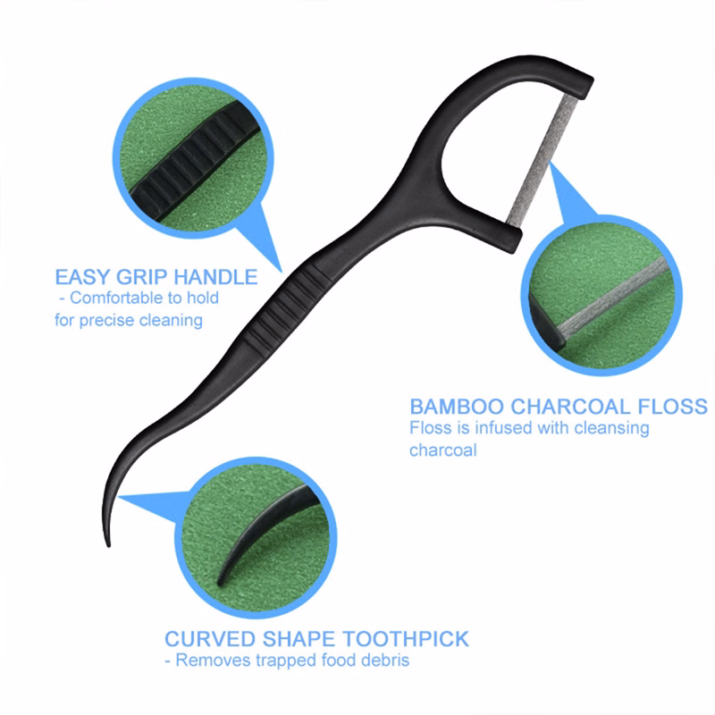 50PCS Dental Floss Picks Toothpicks