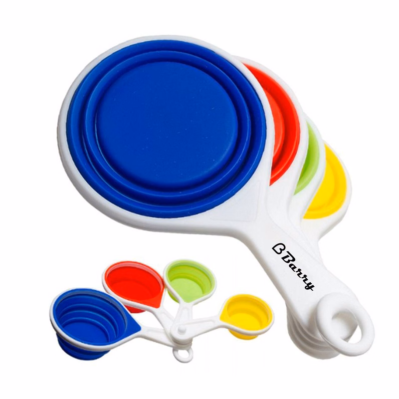 4-Piece Silicone Folding Measuring Cups Set